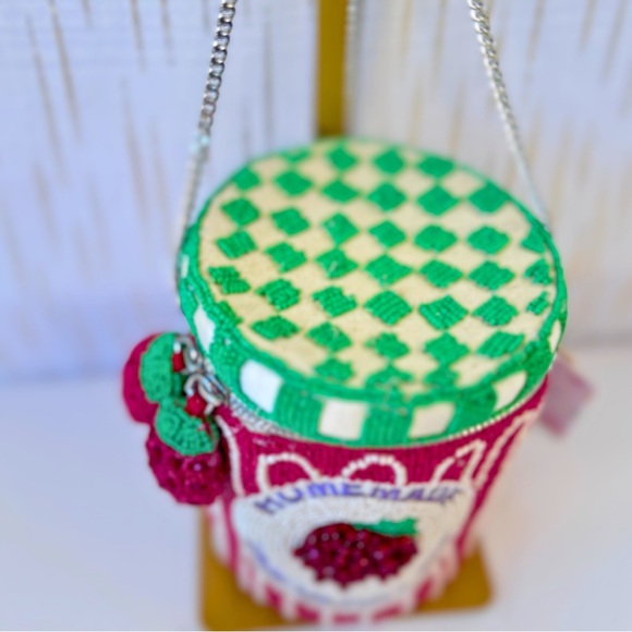 Beaded Red Raspberry Jam Bag NWT | Viral Foodie Statement Purse | Summer Bag - Picture 6 of 11